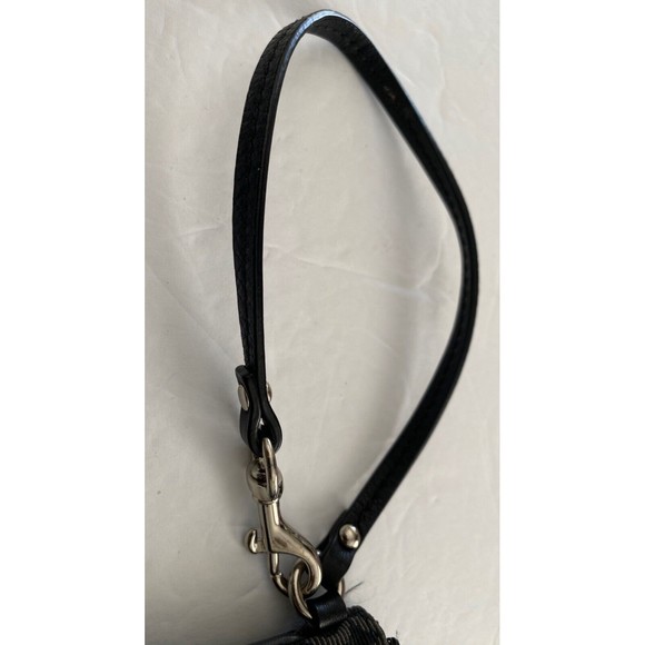 Coach Art Op Black & White Signature C Logo Leather Trim Wristlet Wallet - Picture 12 of 16